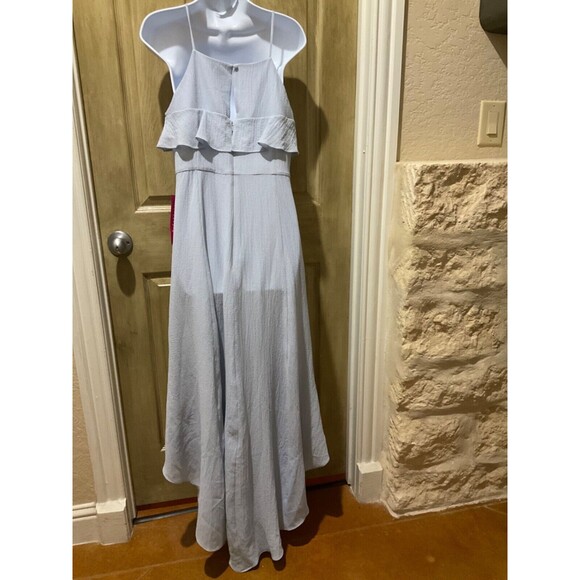 H HALSTON High Low Dress Light Blue Pale Blue NWT Size 12 - Picture 7 of 8